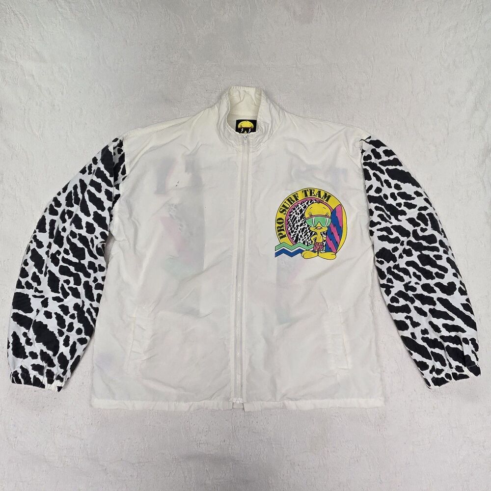 Vintage Team Tweety Pro Surfer Retro 90s Windbreaker Jacket Mens Large Rare